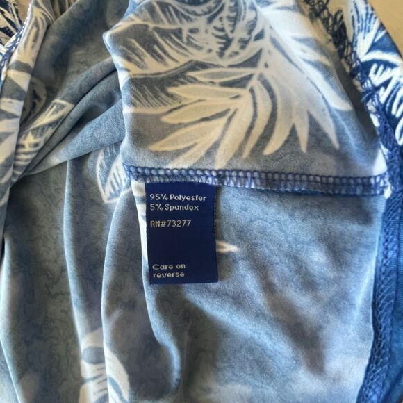 APT 9 Women's Blouse Floral Tank Blue Tshirt Sleeveless Top Size M - Picture 3 of 7